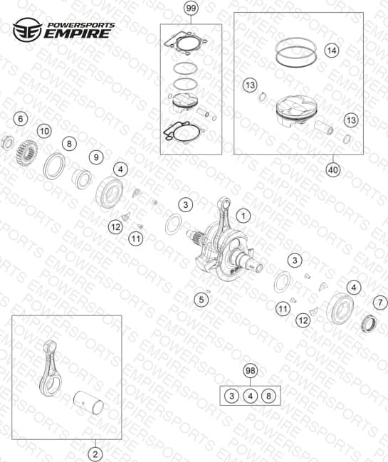 CRANKSHAFT, PISTON