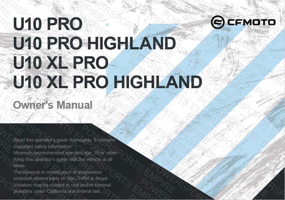 F38-A — OWNERS MANUAL
