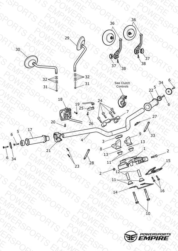 Handlebars, Top Yoke & Mirrors