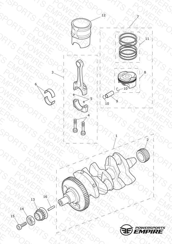 Crankshaft, Connecting Rods, Pistons & Liners