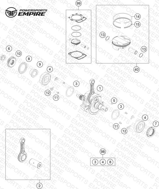 CRANKSHAFT, PISTON