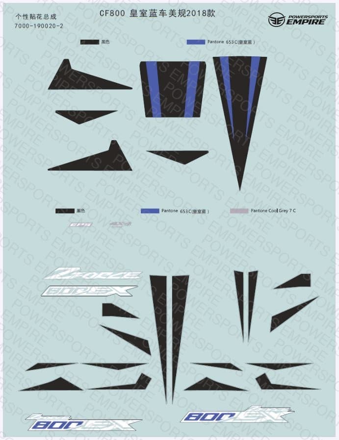 F-19-2N — DECAL(USA) BLUE