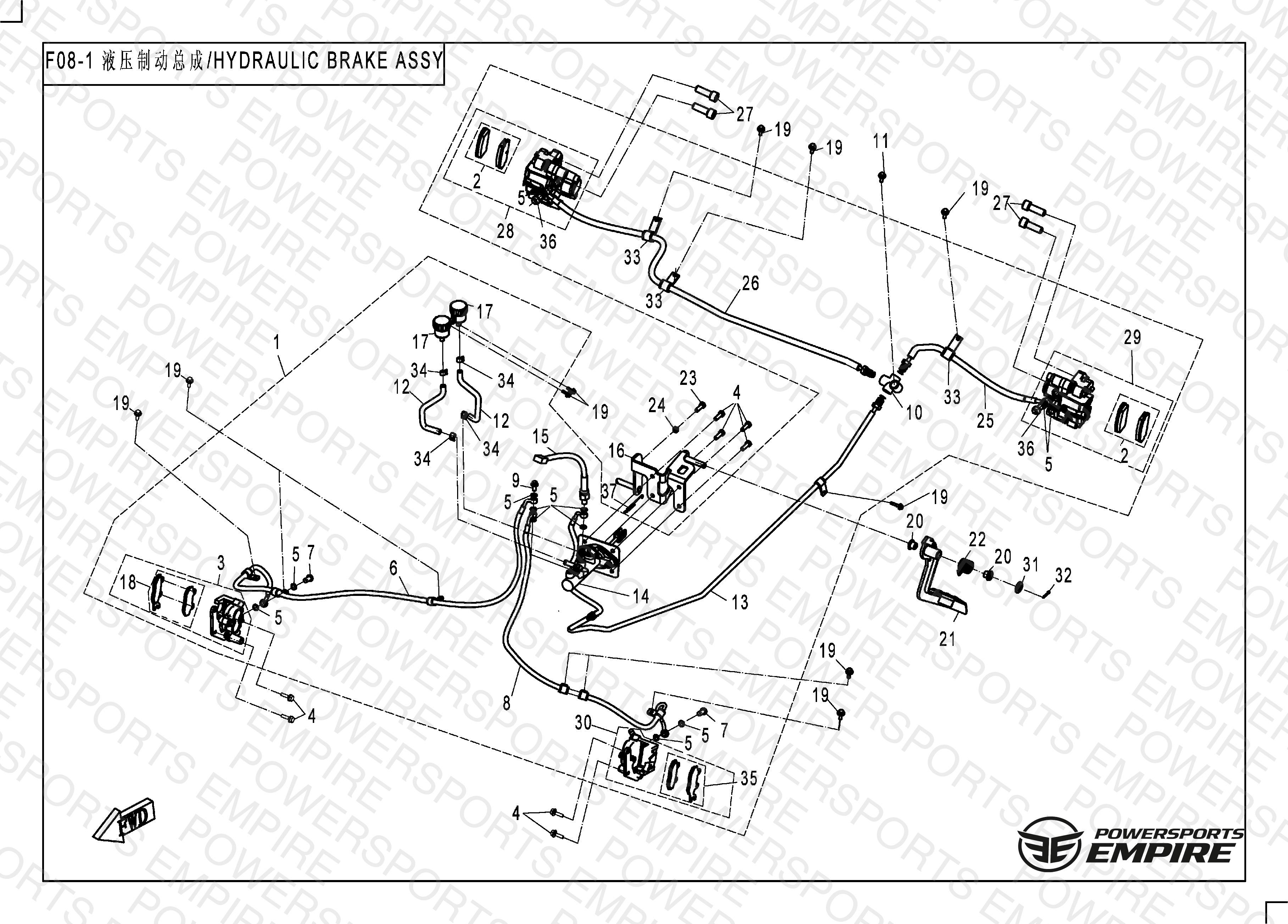 F08-1 — HYDRAULIC BRAKE ASSY