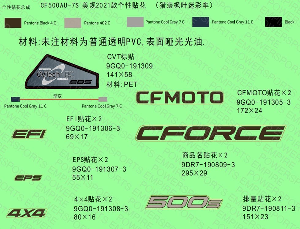 F19-1-D — DECAL(FOR 2022 USA TRUE TIMBER CAMO VEHICLE)