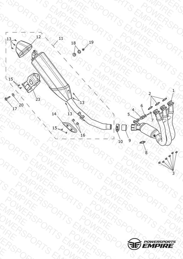 Exhaust System - Low Ride Height Version Only