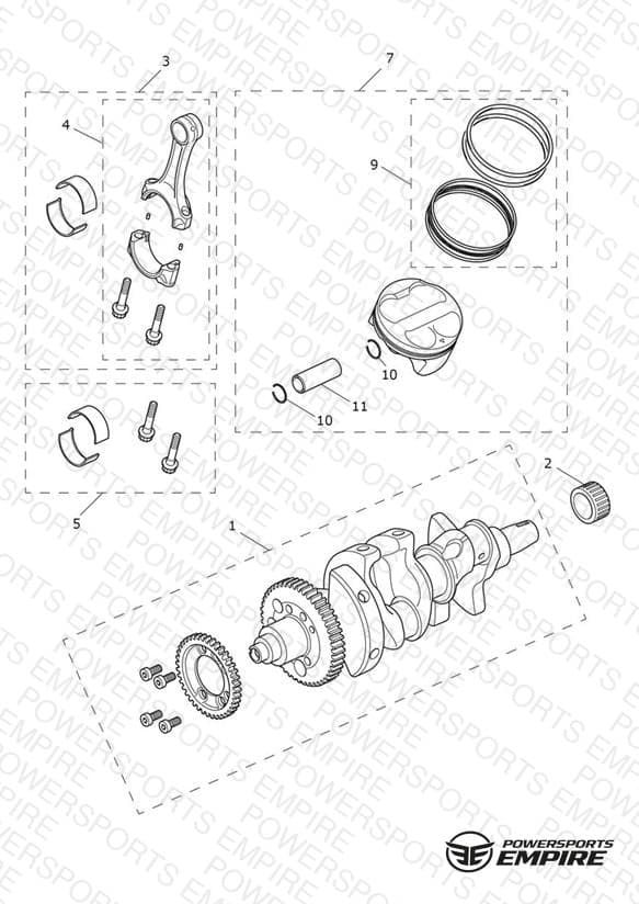 Crankshaft, Conrods and Pistons