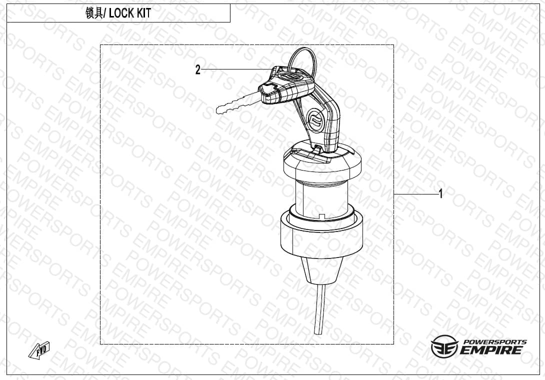 F01 — LOCK KIT(WITHOUT GEARSHIFT LOCK)