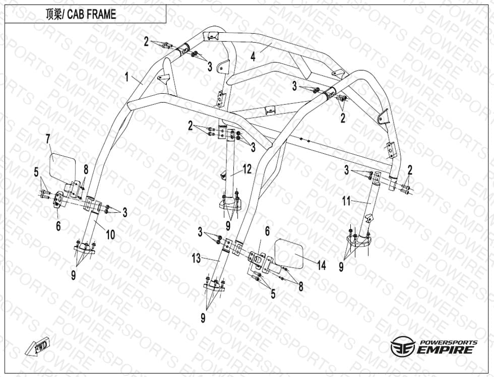 F23-V1 — CAB FRAME (NA)