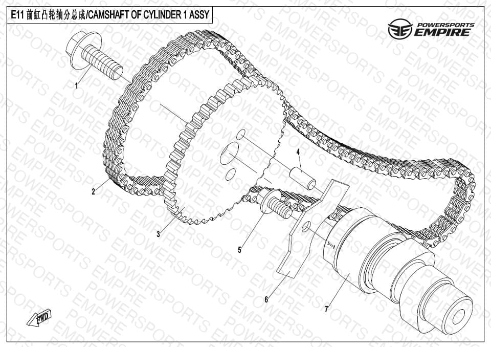 E11 — CAMSHAFT OF CYLINDER 1 ASSY