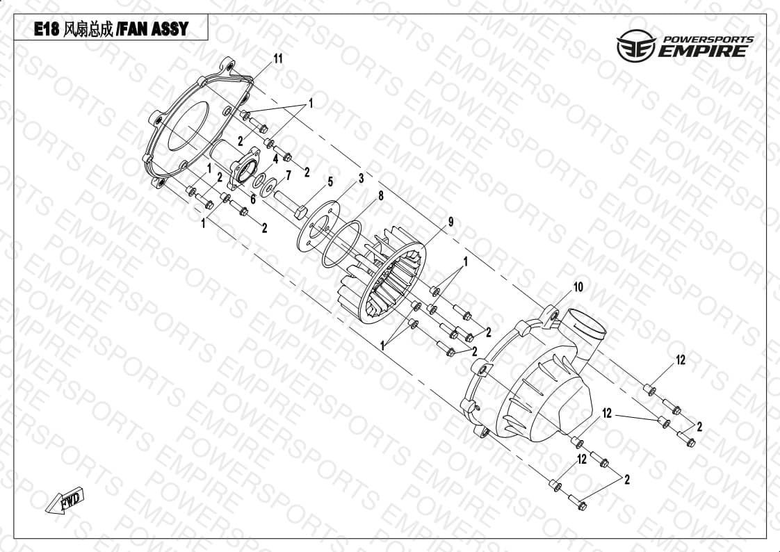 E18 — FAN ASSY (ENG)