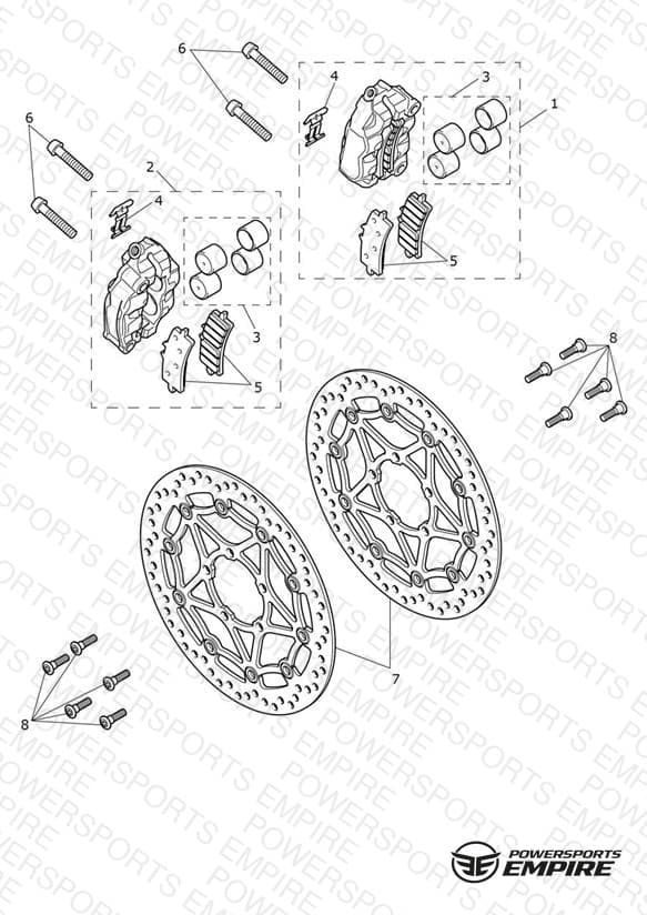Front Brake Caliper & Discs