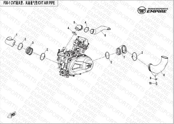 F00-1 — CVT AIR PIPE&SIDE COVER