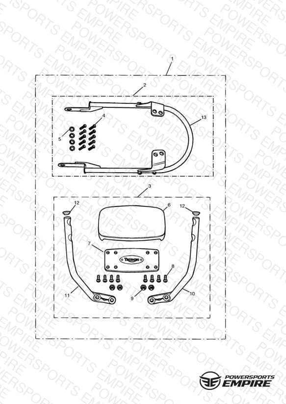 Passenger Backrest Low Kit