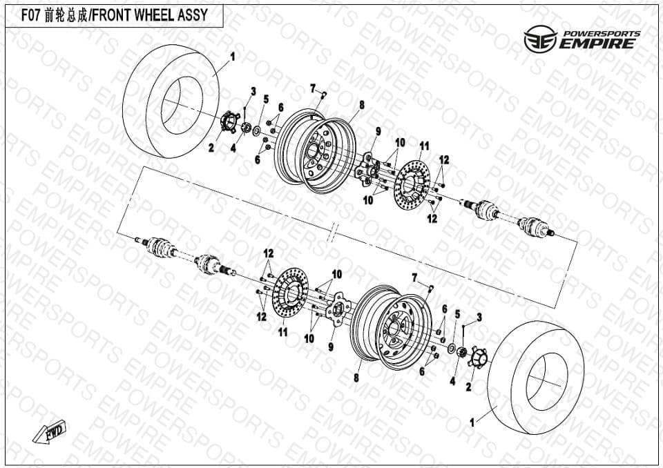 F07 — FRONT WHEEL ASSY