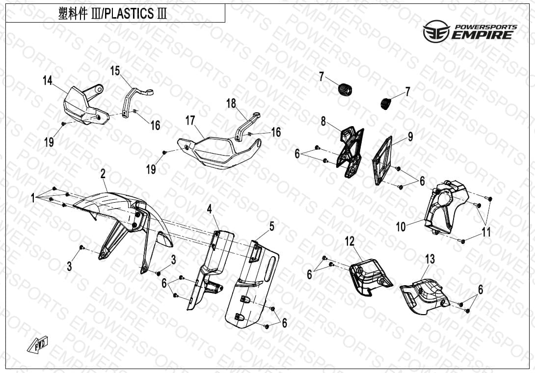 F04-3-A — PLASTICS 3(LOW FENDER)