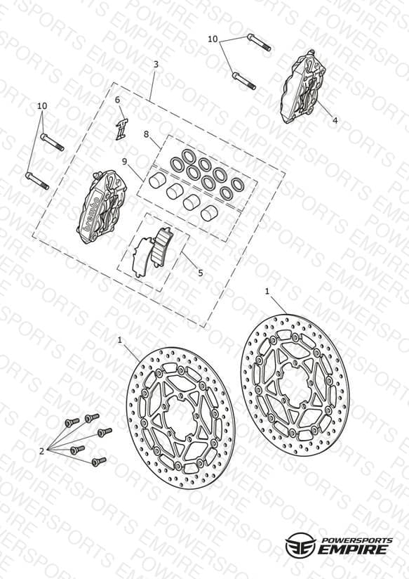 Front Brake Caliper & Disc