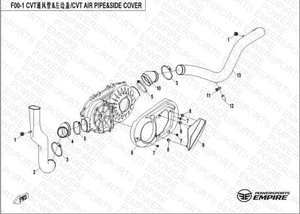 F00-1 — CVT AIR PIPE&SIDE COVER