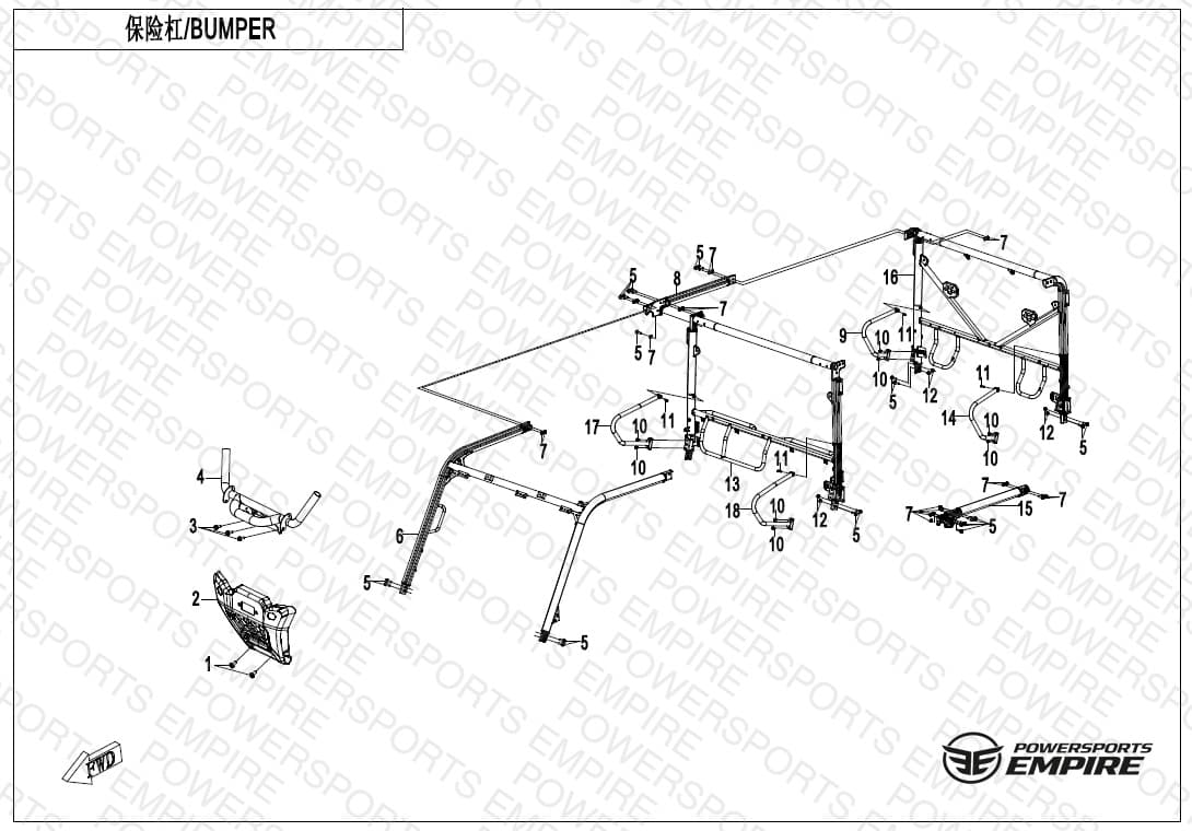 F23-B — BUMPER & CAB FRAME