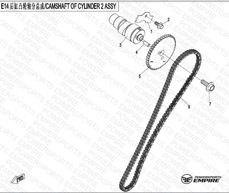 E14 — CAMSHAFT ASSY - CYLINDER 2