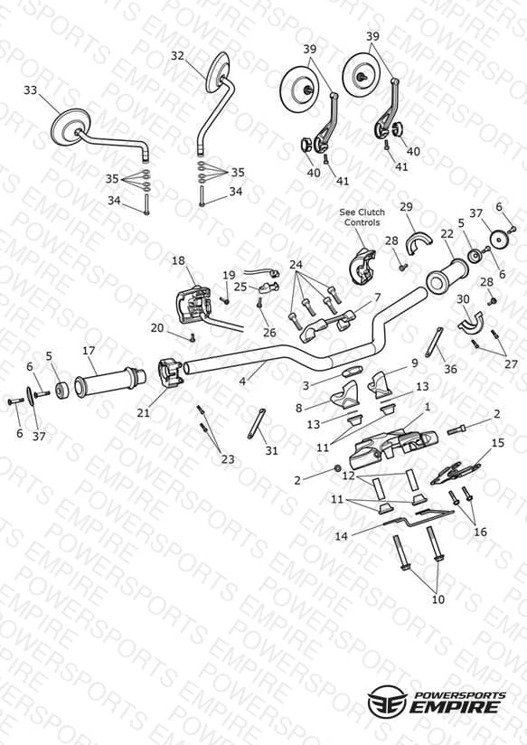 Handlebars, Top Yoke & Mirrors