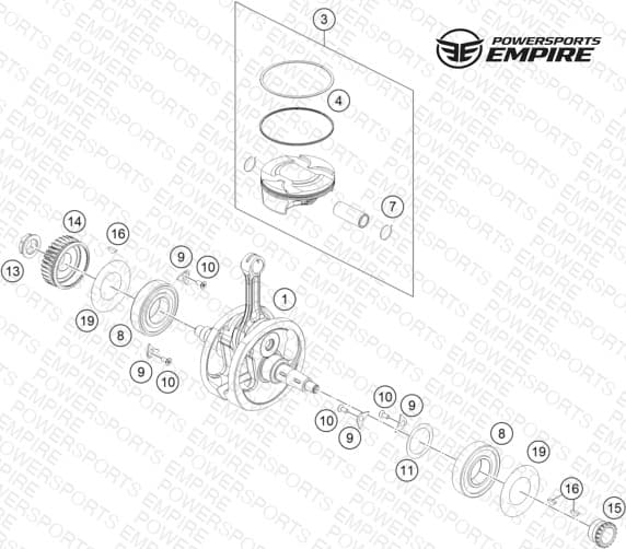 CRANKSHAFT, PISTON