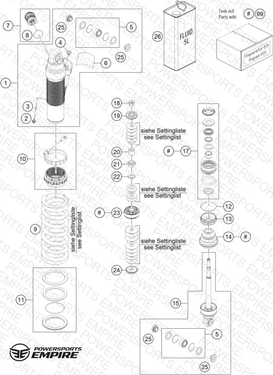 SHOCK ABSORBER DISASSEMBLED