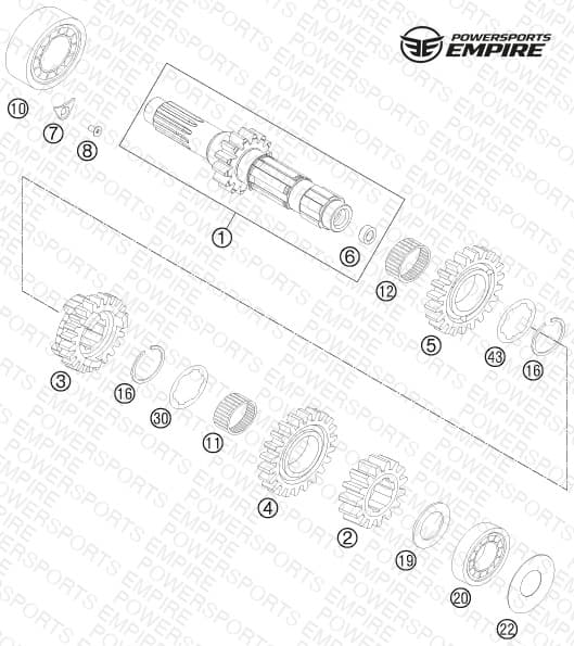 TRANSMISSION I - MAIN SHAFT