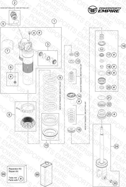 SHOCK ABSORBER DISASSEMBLED