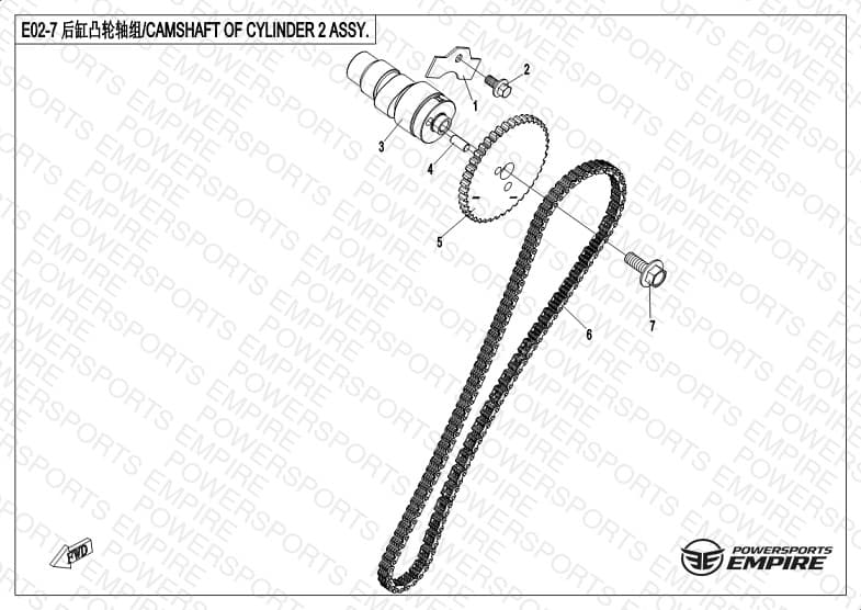 E02-7 — CAMSHAFT OF CYLINDER 2 ASSY.