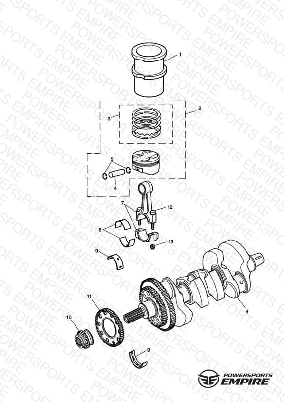 Crankshaft, Connecting Rods, Pistons & Liners