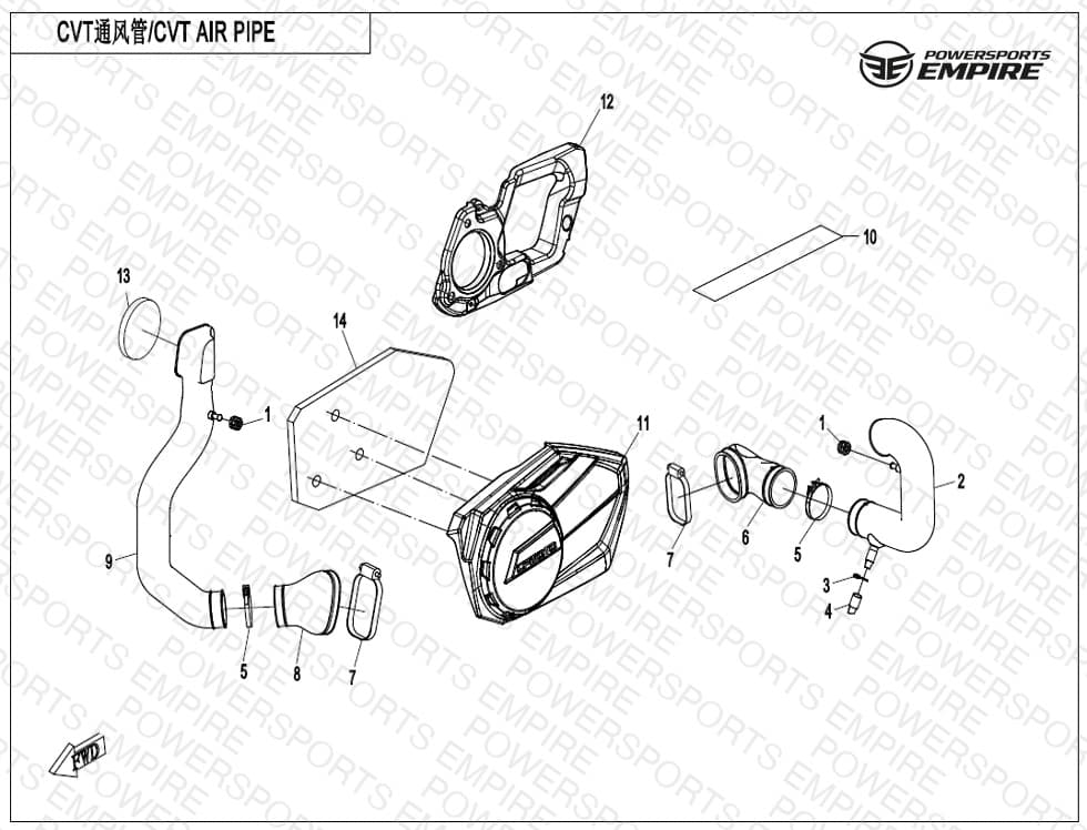 F00-2-V2 — CVT AIR PIPE