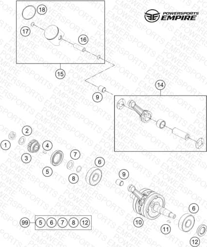 CRANKSHAFT, PISTON