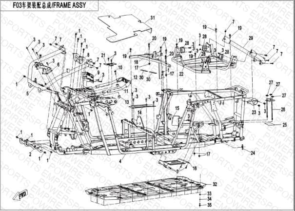 F03 — FRAME ASSY