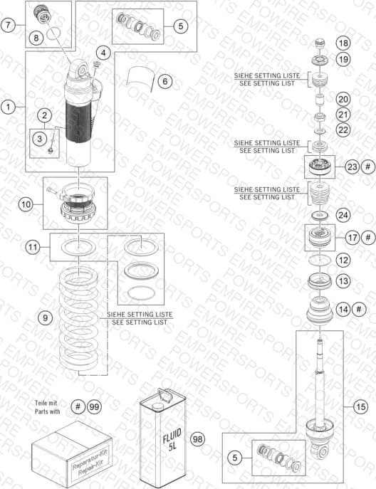 SHOCK ABSORBER DISASSEMBLED