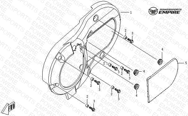E06 — LEFT SIDE COVER ASSY
