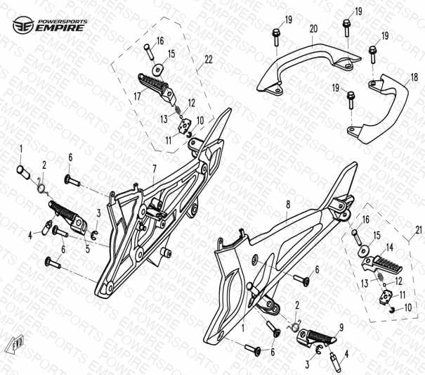F14 — FOOTREST & REAR HANDRAIL