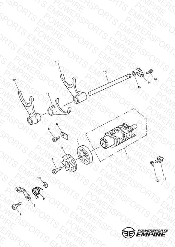 Gear Selector Drum > Eng No 340169