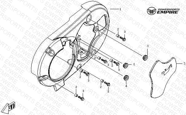 E07 — LEFT SIDE COVER ASSY(GOES)