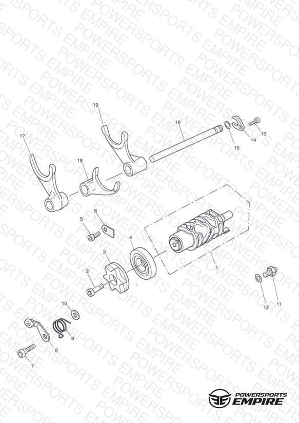 Gear Selector Drum > Eng No 340169