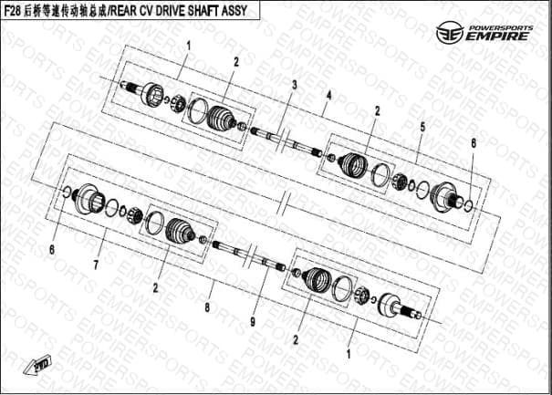 F28-2 — REAR CV DRIVE SHAFT ASSY(ODM)