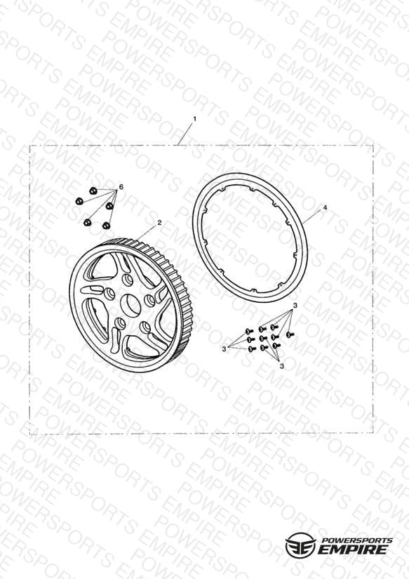 Rear Pulley, Chrome