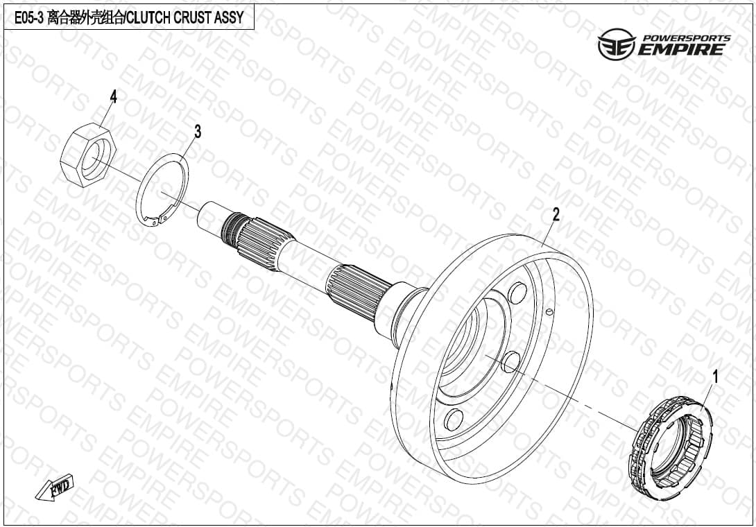 E05-3 — WET CLUTCH HOUSING ASSY