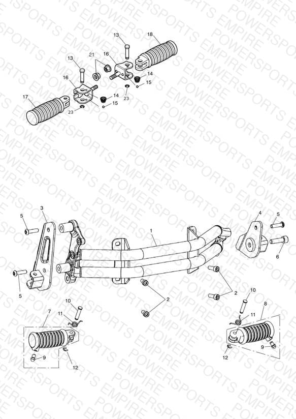 Footrests & Mountings 468391 > 611134 (Expt 611105)