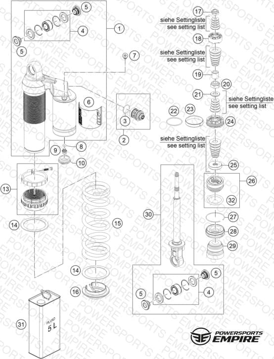 SHOCK ABSORBER DISASSEMBLED