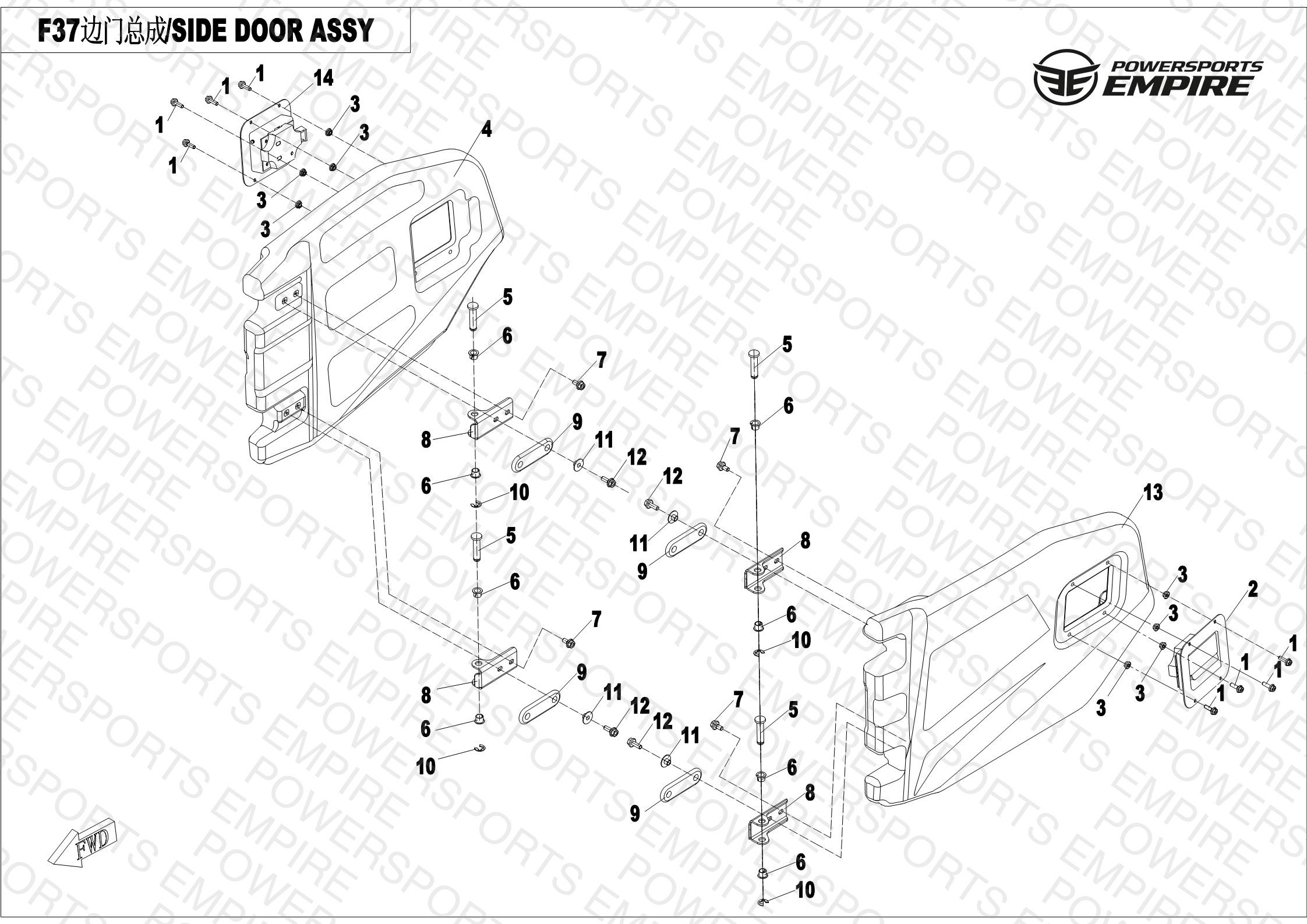 F37 — SIDE DOOR ASSY