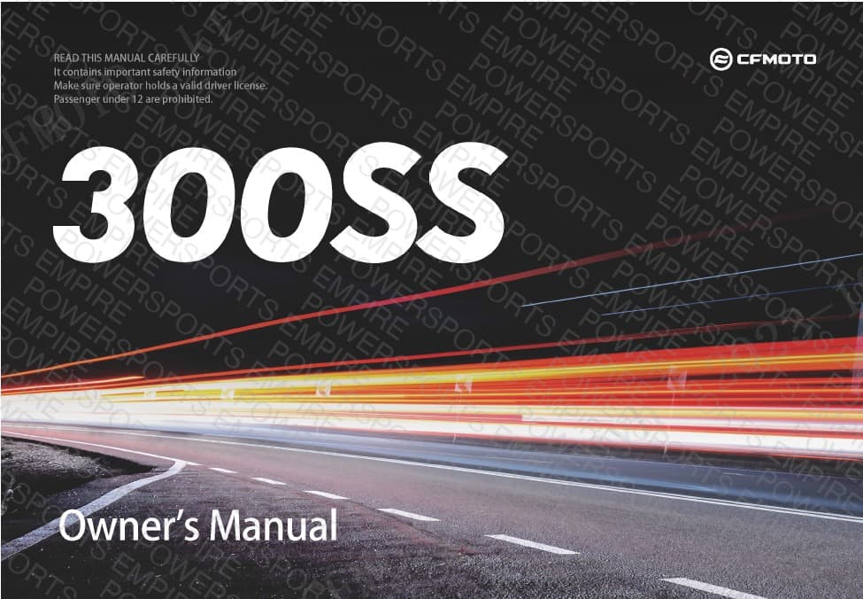 F38 — OWNERS MANUAL