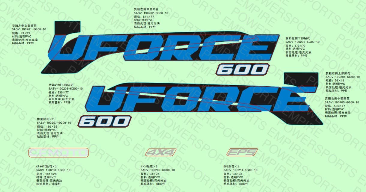 F19-1-A — DECAL KITS(ROYAL BLUE)