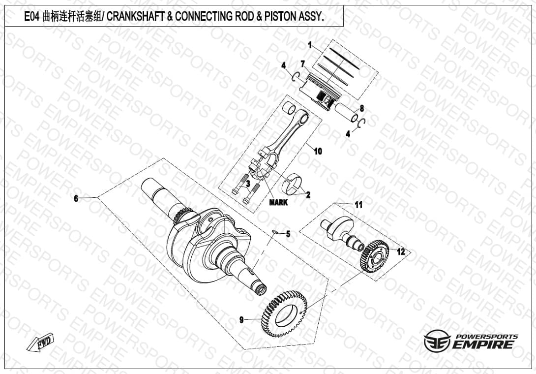 E04 — CRANKSHAFT&PISTON&BALANCER