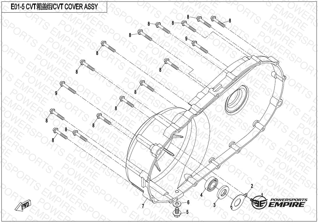 E01-5 — CVT COVER ASSY.