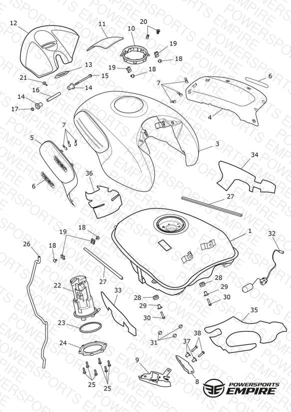 Fuel Tank, Fuel Pump & Fittings